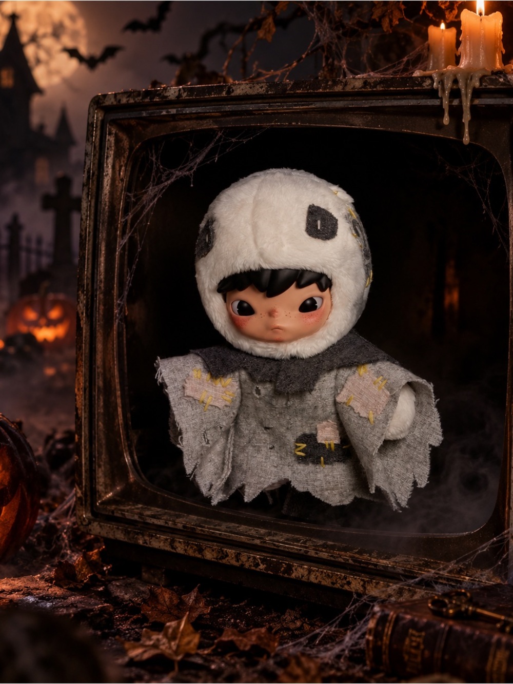 POP MART HIRONO After Dark Drifting By Plush Doll Pendant Halloween